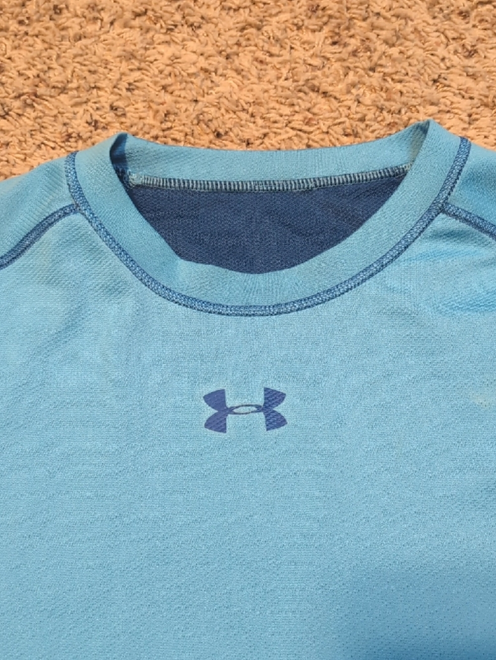 Mens UnderArmour Reversible Aquamarine Blue Long Sleeve XL - Picture 6 of 11